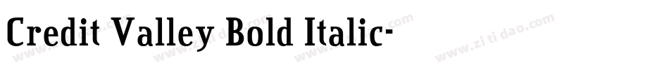 Credit Valley Bold Italic字体转换
